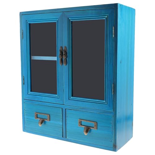 LIFKOME Aufbewahrungsschrank Auf Der Arbeitsplatte Wand-speiseschrank Wandmontierter Medizinschrank Mini-vitrine Apothekerschrank Vintage-wandschrank Über Dem Holz Kleiner Schrank Haushalt von LIFKOME