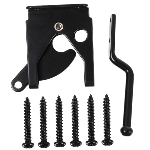 LIFKOME Automatischer Gravity Lever Türriegel aus Eisen Selbstverriegelndes Tor Schloss für Holzzaun Inklusive Zubehör Rostbeständig Kompatibel mit Vorhängeschloss für Gartentore und LIFKOME Automatischer Gravity Lever Türriegel aus Eisen Selbstverriegelndes Tor Schloss für Holzzaun Inklusive Zubehör Rostbeständig Kompatibel mit Vorhängeschloss für Gartentore und von LIFKOME