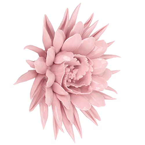 LIFKOME Blumenwanddekoration aus Keramik Wanddeko Blumen Porzellan Blumenwandbehang aus Keramik künstliche Blumen Ornament Wandblumenstatue Blumen-Wanddekoration Rose Hintergrundblume 3D von LIFKOME