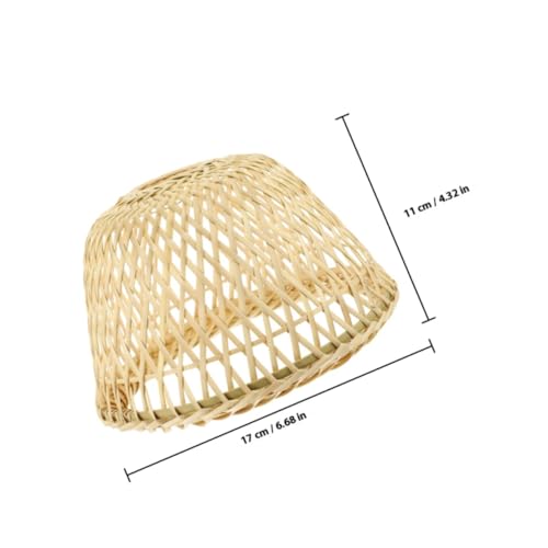 LIFKOME Boho Lampenschirm für Tischlampen Dekorativer Handgefertigter Rattan Lampenschirm Natürlicher Stabiler Schirm für Wohnzimmer Schlafzimmer und Restaurant Beige von LIFKOME