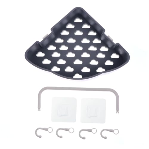 LIFKOME Bohren Dreieckiges Badregal mit Haken Multifunktionaler Aufbewahrungshalter Selbstklebendes Starkes Tragvermögen Schonend für Wände für Badezimmer und Küche LIFKOME Bohren Dreieckiges Badregal mit Haken Multifunktionaler Aufbewahrungshalter Selbstklebendes Starkes Tragvermögen Schonend für Wände für Badezimmer und Küche von LIFKOME