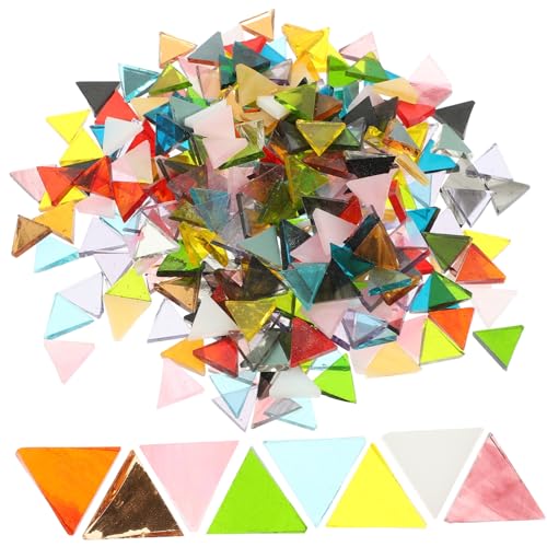 LIFKOME Bunte Dreieckige Glasscherben Mosaiksteine DIY Bastelmaterial Für Glas Sicher Und Langlebig von LIFKOME