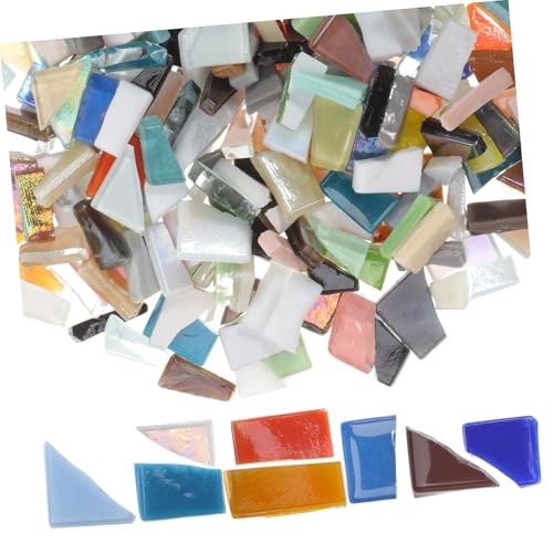 LIFKOME Bunte Unregelmäßige Glasmosaiksteine DIY Materialpaket Kreative Bastelglasstücke für Handwerk Vase und Heimdekor von LIFKOME