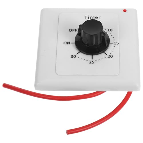 LIFKOME Countdown Timer Schalter Mechanischer Zeitschalter für Ac Minuten für Badezimmerlüfter und Licht Automatischer Abschalttimer Sicherer und Praktischer Einsatz von LIFKOME