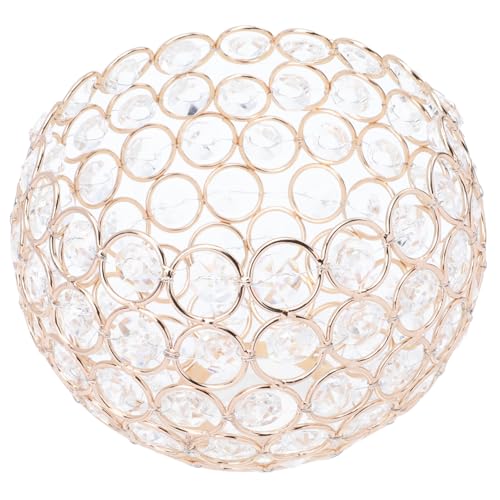 LIFKOME Deckenlampenschirm aus Eisen Goldfarbener Runder Lampenschirm Langlebig und Schützend Geeignet für Wand Deckenleuchten Elegantes Europäisches Design für Modernes Wohnzimmer von LIFKOME