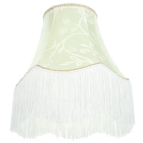 LIFKOME Delikater Fransen Lampenschirm Blumenmuster Vintage Boho Tischlampe Lampenabdeckung für Schreibtischlampe Schlafzimmer Wohnzimmer Büro von LIFKOME