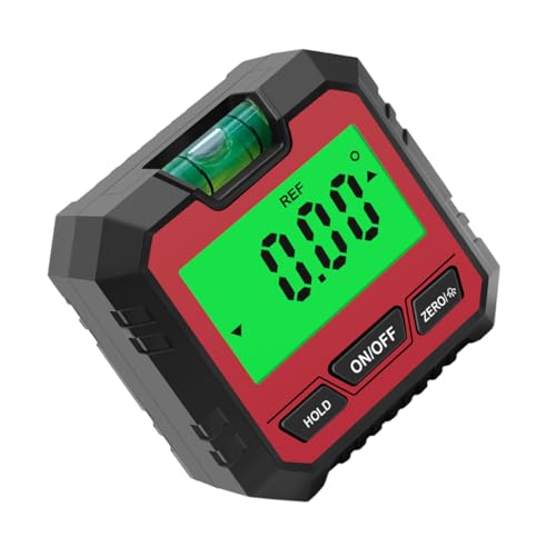 LIFKOME Digitaler Neigungsmesser mit Magnetbasis Digitales Winkelmessgerät Genauigkeit Datenhaltefunktion Bevel Gauge für Auto und Bau Kompakt und Präzise Rote Anzeige ohne Batterie von LIFKOME
