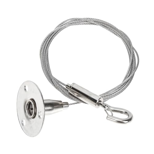 LIFKOME Edelstahl Drahtseil Aufhängung mit Haken und Sicherung Robust und Rostfrei für Bilder Lampen Schilder und Dekorationen Praktisch Langlebig Installieren von LIFKOME