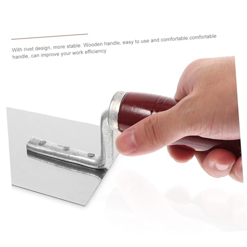 LIFKOME Edelstahl Maurerkelle mit Holzgriff Vielseitige Spachtel für Verputzen Flächenglätter und Fugenfüller Rostfrei Ergonomisch für Maurer Trockenbauarbeiten von LIFKOME