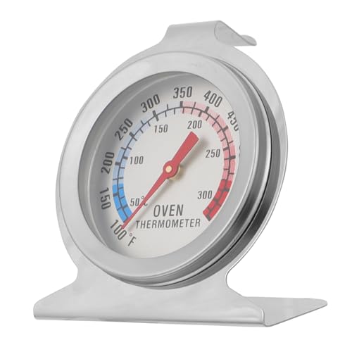 LIFKOME Edelstahl Ofenthermometer Hochpräzise Backofentemperaturanzeige Hitzebeständig Schnelle Messung Für Backofen Grill und Elektroherd von LIFKOME
