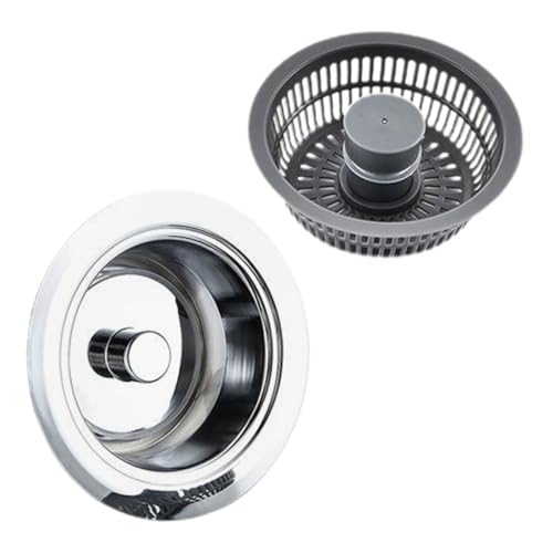 LIFKOME Edelstahl Spülbecken Abflusssieb Korb Rostfreier Küchenspüle Sink Strainer mit Effektivem Haar Müllfang Langlebig Leicht zu Reinigen für Haushaltsküchen von LIFKOME