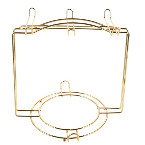 LIFKOME Edelstahl Tassen Tellerorganizer Gold Platzsparendes Multifunktionsgestell für Teller Stabiler Küchenschrank Arbeitsplattenhalter Geeignet für Kaffee Espressotassen von LIFKOME