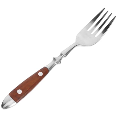 LIFKOME Edelstahl Teegabel mit Ergonomischem Holzgriff Dessertgabel für Vorspeisen und Obst Rostfrei Spülmaschinengeeignet Stilvolles Besteck für Dinner und Buffet von LIFKOME