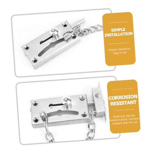 LIFKOME Edelstahl Türsicherheitskette mit Handpolitur Rostfrei Langlebig Anti diebstahl Verriegelung für Haustüren Innentüren Moderner Schutz für Zuhause von LIFKOME