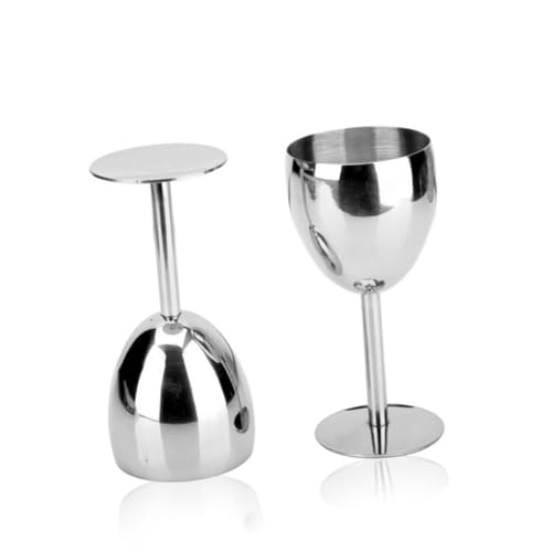 LIFKOME Edelstahl Weinglas Unzerbrechlich Stem cup Rotweinglas für Party Bar Zuhause Lebensmittelecht Wiederverwendbar Isolierend Leicht zu Reinigen von LIFKOME