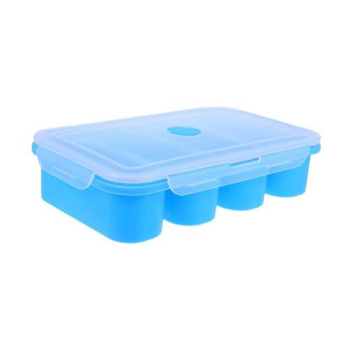 LIFKOME Eiswürfelform aus Silikon Wiederverwendbare Eiswürfelbehälter mit Deckel Fach Blauer Gefriertray für Cocktails Snacks und Leicht zu Entnehmen und Platzsparend LIFKOME Eiswürfelform aus Silikon Wiederverwendbare Eiswürfelbehälter mit Deckel Fach Blauer Gefriertray für Cocktails Snacks und Leicht zu Entnehmen und Platzsparend von LIFKOME