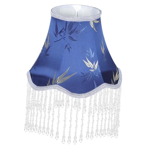 LIFKOME Eleganter Lampenschirm mit Perlen Quaste Muschel und Glockenform Ersatz Lampenabdeckung Leicht Einfach zu Montieren für Nachttisch und Stehlampe im Schlafzimmer Robust und von LIFKOME
