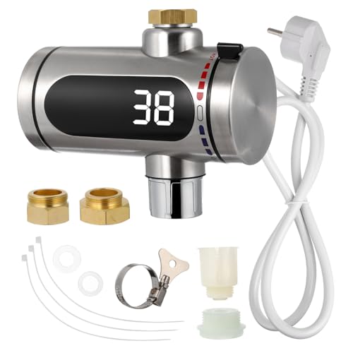 LIFKOME Elektrischer Edelstahl Küchenarmatur Durchlauferhitzer mit LED Temperaturanzeige Sofortige Warmwasserbereitung für Küche Garten Werkstatt Langlebig und Sicher LIFKOME Elektrischer Edelstahl Küchenarmatur Durchlauferhitzer mit LED Temperaturanzeige Sofortige Warmwasserbereitung für Küche Garten Werkstatt Langlebig und Sicher von LIFKOME