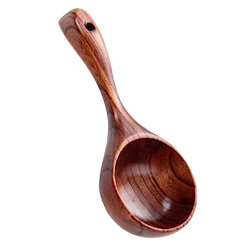 LIFKOME Ergonomischer Holz Wasserschöpflöffel mit Praktischem Griff Langlebig und Multifunktional für Haushalt Bad und Garten Bequemes Design für Einfache Handhabung und Vielseitigen von LIFKOME