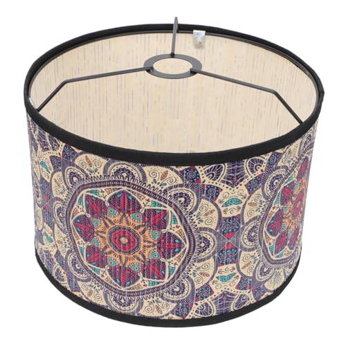 LIFKOME Ethnischer Lampenschirm mit Mandala-Muster Stabiles Material Lichtstreuend Vielseitig für Deckenleuchte und Wandleuchte Dekorativer Vintage-Stil Langlebige Handwerkskunst von LIFKOME