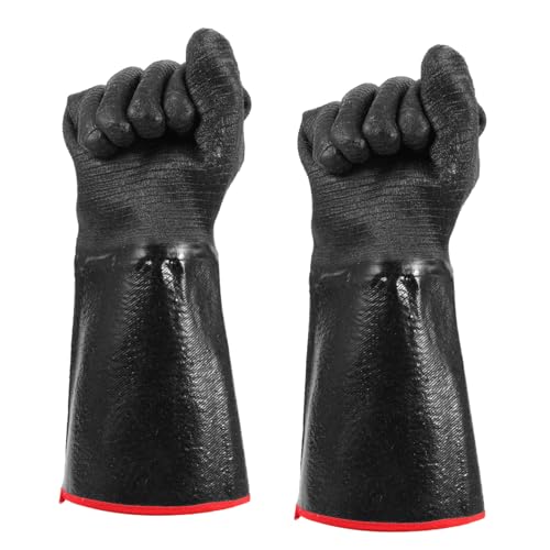 LIFKOME Feuerfeste Grillhandschuhe Neopren Hitzebeständig bis Ofenhandschuhe Waschbar Wiederverwendbar Multifunktional für Küche Outdoor Camping von LIFKOME