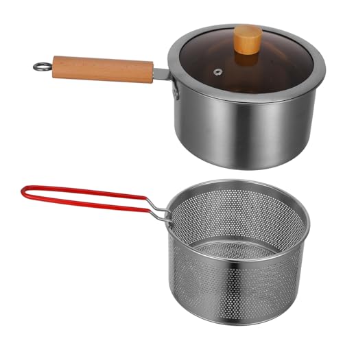 LIFKOME Fritteusentopf mit Frittierkorb und Deckel Hitzebeständiger Kleiner Kochtopf für Suppe Porridge Multifunktional Platzsparend für Küchen und Induktionsherde LIFKOME Fritteusentopf mit Frittierkorb und Deckel Hitzebeständiger Kleiner Kochtopf für Suppe Porridge Multifunktional Platzsparend für Küchen und Induktionsherde von LIFKOME
