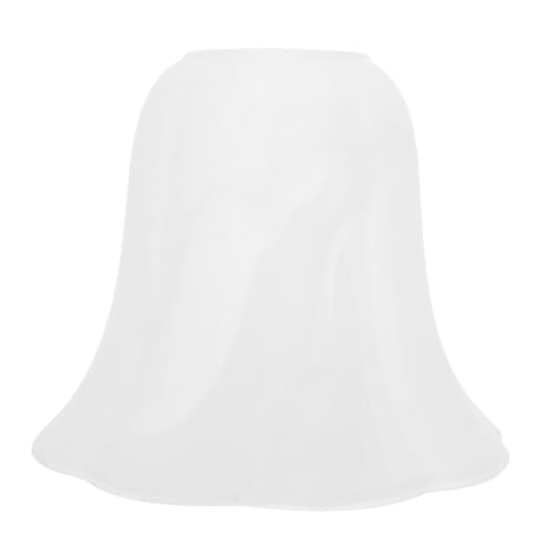 LIFKOME Frostglas Lampenschirm für Deckenleuchte Glockenform Ersatz Lampenschirm aus Geätztem Wolkenglas für Pendelleuchte und Wandleuchte Wohnzimmer Beleuchtung Öffnung von LIFKOME