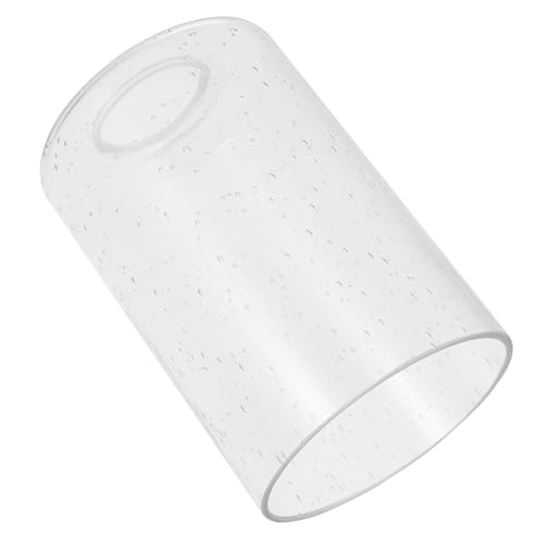 LIFKOME Glas Lampenschirm Ersatz Zylinderform Klarer Lampenschirm aus Glas Einfach zu Montieren Dekorativer Lampenaufsatz für Wohnzimmer Schlafzimmer und Büro von LIFKOME