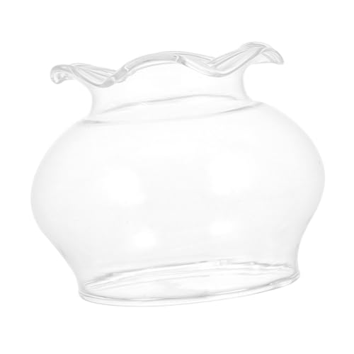 LIFKOME Glas Lampenschirm Öllampe Zubehör Transparent Delikates Design Hitzebeständig Für Kerzenhalter Zubehör von LIFKOME