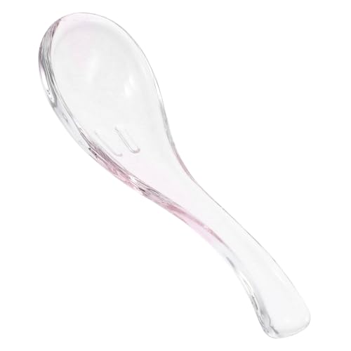 LIFKOME Glaslöffel Klar Elegant für Küche und Restaurant Vielseitiger Servierlöffel aus Leicht zu Reinigen Stilvoller Dessert und Suppenlöffel für Ansprechende Tischdekoration von LIFKOME