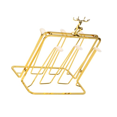 LIFKOME Goldener Edelstahl Becherhalter Wasserbecher Trockenständer Küchenregal Hängend Wasserglas Abtropfgestell Organisator für Gläser Teetassen Weinbecher LIFKOME Goldener Edelstahl Becherhalter Wasserbecher Trockenständer Küchenregal Hängend Wasserglas Abtropfgestell Organisator für Gläser Teetassen Weinbecher von LIFKOME