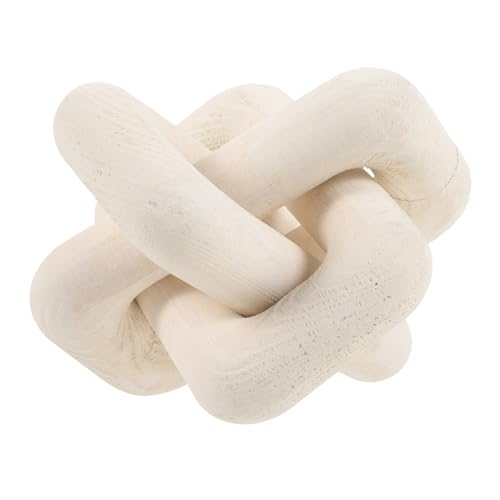 LIFKOME Handgefertigte Holzketten deko mit Knoten Dreiteiliges Holzornament für Couchtisch Wohnzimmer dekoration im Boho Landhausstil Rustikale Wohnaccessoires für Gemütlichkeit und Stil von LIFKOME