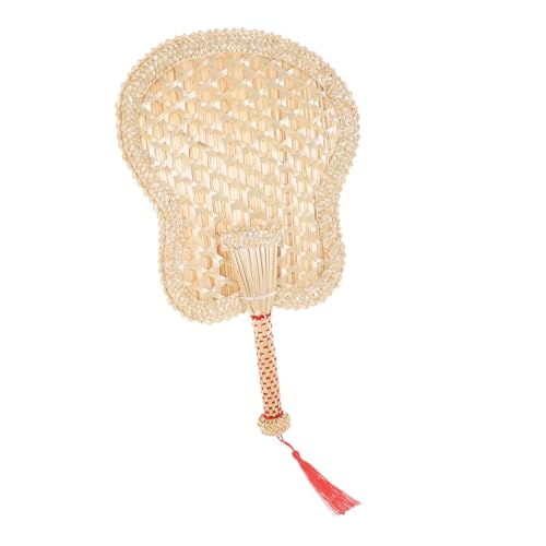LIFKOME Handgefertigter Großer Handgewebter Strohfächer Natürlicher Tragbarer Handventilator für Sommer Outdoor Party Kühlung und Dekorative Wandgestaltung von LIFKOME