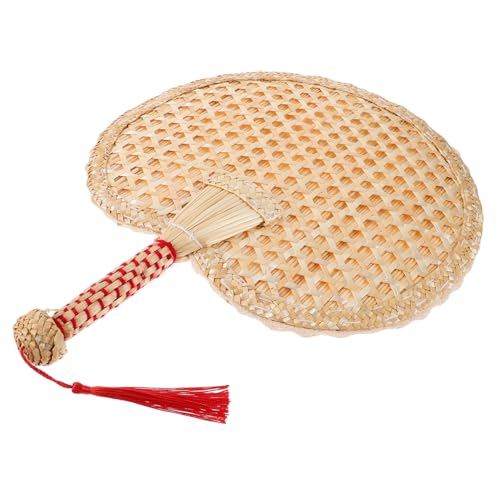 LIFKOME Handgefertigter Tragbarer Handventilator aus Weizenstroh Manueller Sommerfächer für Damen und Herren Leichter Eleganter Runder Fächer für Outdoor Reisen und Wohnraumdekoration LIFKOME Handgefertigter Tragbarer Handventilator aus Weizenstroh Manueller Sommerfächer für Damen und Herren Leichter Eleganter Runder Fächer für Outdoor Reisen und Wohnraumdekoration von LIFKOME