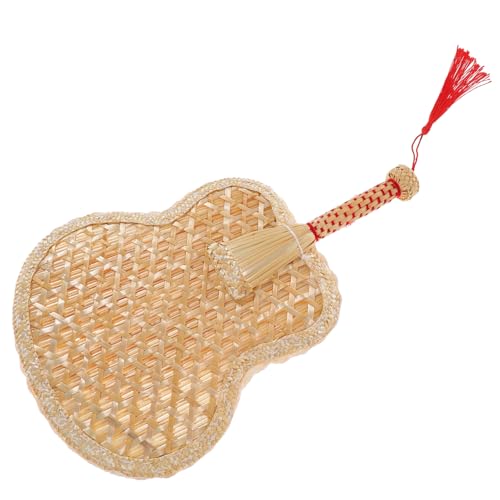 LIFKOME Handgewebter Fächer aus Natürlichem Material Tragbarer Sommerhandventilator im Chinesischen Stil für Strand und Partys Leicht und Handlich für Unterwegs von LIFKOME