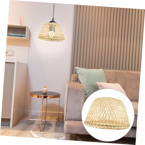 LIFKOME Handgewebter Lampenschirm Deckenleuchte Vintage Boho Stil Natürliches Lichtdiffusor Dekor Für Zimmer Hotel Restaurant von LIFKOME