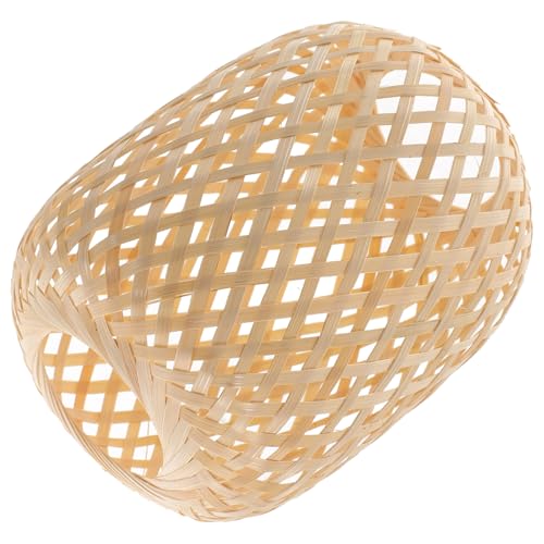 LIFKOME Handgewebter Lampenschirm Leicht Kompakt Robust Ersatz Lampenabdeckung Für Schlafzimmer Deckenleuchte Boho Stil von LIFKOME