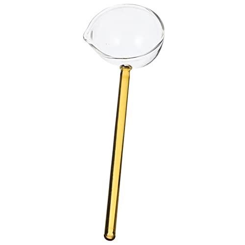 LIFKOME Hitzebeständiger Glaslöffel mit Transparentem Löffelkopf und Gelbem Griff Vielseitiger Haushaltslöffel für Frühstück Dessert Eiscreme und Milch Wiederverwendbar Leicht zu Reinigen von LIFKOME