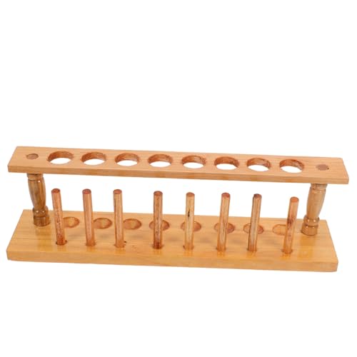 LIFKOME Holz Testrohrhalter Stabiles Labor Reagenzglas Gestell Vielseitig Einsetzbar Für Wissenschaftliche Experimente Und Bildungszwecke von LIFKOME