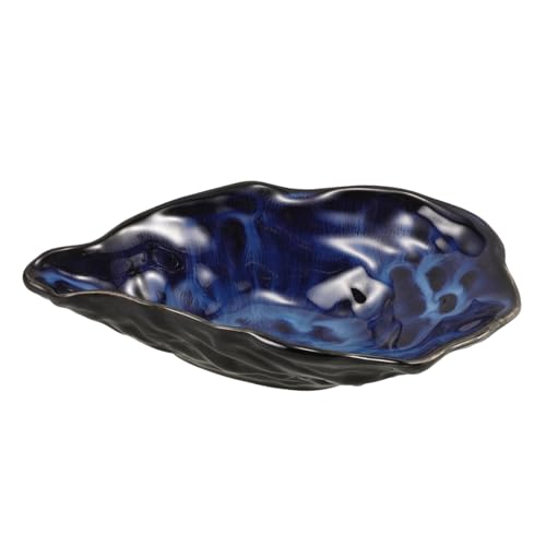 LIFKOME Japanische Keramik Dipschalen Oyster Form Kiln Change Design Kleine Gewürzschalen für Sojasauce und Snacks Stabiles Geschirr für Restaurant und Zuhause von LIFKOME