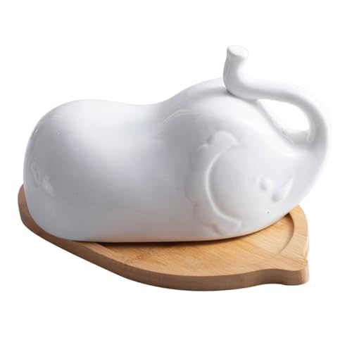 LIFKOME Keramik Butterdose mit Elefantenform Abnehmbarer Holzdeckel Eleganter Butterhalter für Hotel und Haushalt Mikrowellengeeignet Spülmaschinenfest Vielseitig für Küche und LIFKOME Keramik Butterdose mit Elefantenform Abnehmbarer Holzdeckel Eleganter Butterhalter für Hotel und Haushalt Mikrowellengeeignet Spülmaschinenfest Vielseitig für Küche und von LIFKOME