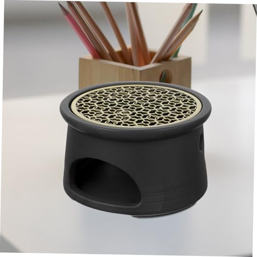 LIFKOME Keramik Teewärmer Stövchen Schwarz Großer Teelichthalter Wax Melts Schmelzlicht Wärmer für Zuhause Robust rutschfest Praktisch Kompakt Multifunktional LIFKOME Keramik Teewärmer Stövchen Schwarz Großer Teelichthalter Wax Melts Schmelzlicht Wärmer für Zuhause Robust rutschfest Praktisch Kompakt Multifunktional von LIFKOME