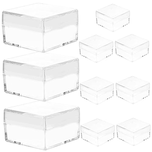 LIFKOME 10 Stück Quadratische Probenboxen Aufbewahrungskoffer Probenhalter Aus Kunststoff Glatte Oberfläche Für Heim- Und Ladendekoration von LIFKOME