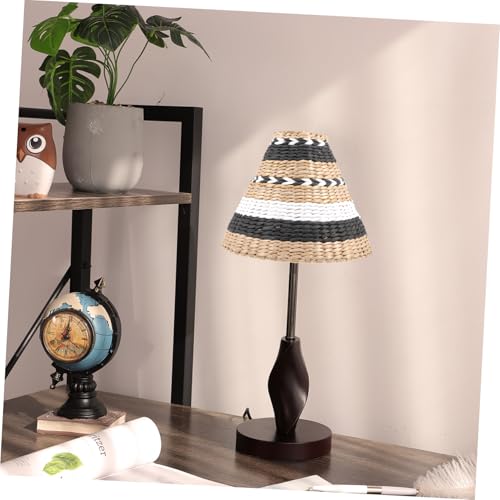 LIFKOME Kleiner Papier Lampenschirm Vintage Stil Deckenlampe Lichtabdeckung Geflochten Für Wohnzimmer Schlafzimmer Hotel Restaurant von LIFKOME