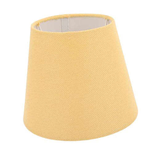 LIFKOME Kleiner Vintage Lampenschirm Fassung Zylinderförmiger Lampenschirm für Tischlampen Geeignet für Schlafzimmer Hotel und Wohnräume Leuchtendem Gelb mit Einfacher Installation von LIFKOME