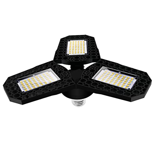 LIFKOME LED Deformierbare Hochbuchtlampe Deckenleuchte mit Falt Design für Garage Lager Verstellbares Licht Energieeffizient und Langlebig von LIFKOME