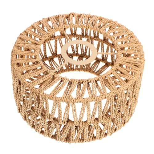 LIFKOME Strohseil-lampenschirm Vintage-deckenleuchtenabdeckung Ersatzlampenschirm Für Zuhause Hotel Wohnheim Gewebt Für Schlafzimmer Und Wohnzimmer von LIFKOME