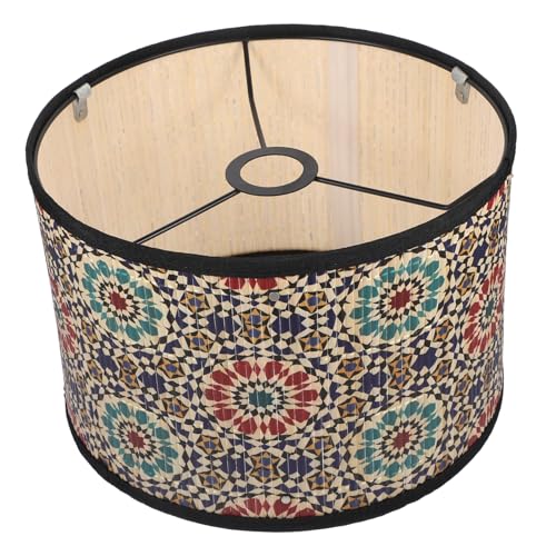 LIFKOME Lampenschirm Barrel Form Abstrakter Vintage Look Dekorativer Lampenschirm für Schlafzimmer Pendelleuchte ohne Stromkabel Natürlicher Lichtzubehör mit Modernem Design von LIFKOME