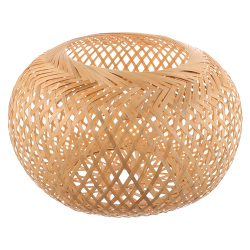 LIFKOME Lampenschirm Geflochtene Hängeleuchte Naturmaterial Deckenlampe Wohnzimmer Schlafzimmer Esszimmer Beleuchtung Leicht Montierbar von LIFKOME