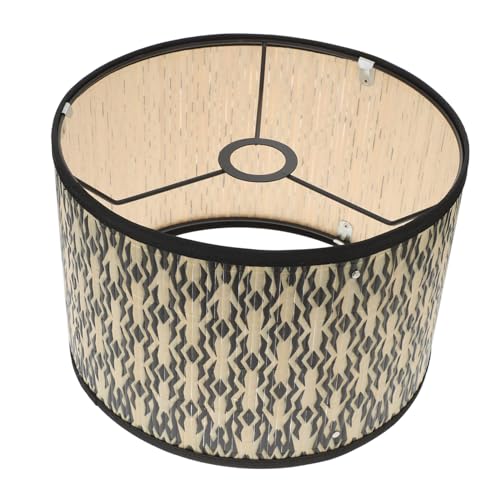 LIFKOME Lampenschirm aus Bambusholz mit Retro Muster Langlebiger Lampenüberzug für Deckenleuchte und Pendelleuchte Natürlicher Warmer Lampenschirm für Wohnzimmer Schlafzimmer und von LIFKOME